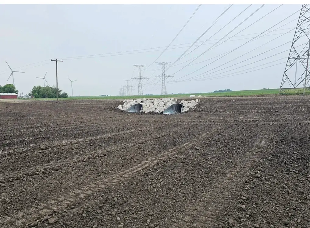 Drainage improvement work by Salz Drainage and Excavating in Magnolia, IL